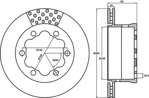 Disc frana MERCEDES SPRINTER 4-t bus (904) (1996 - 2006) JURID 567810J piesa NOUA