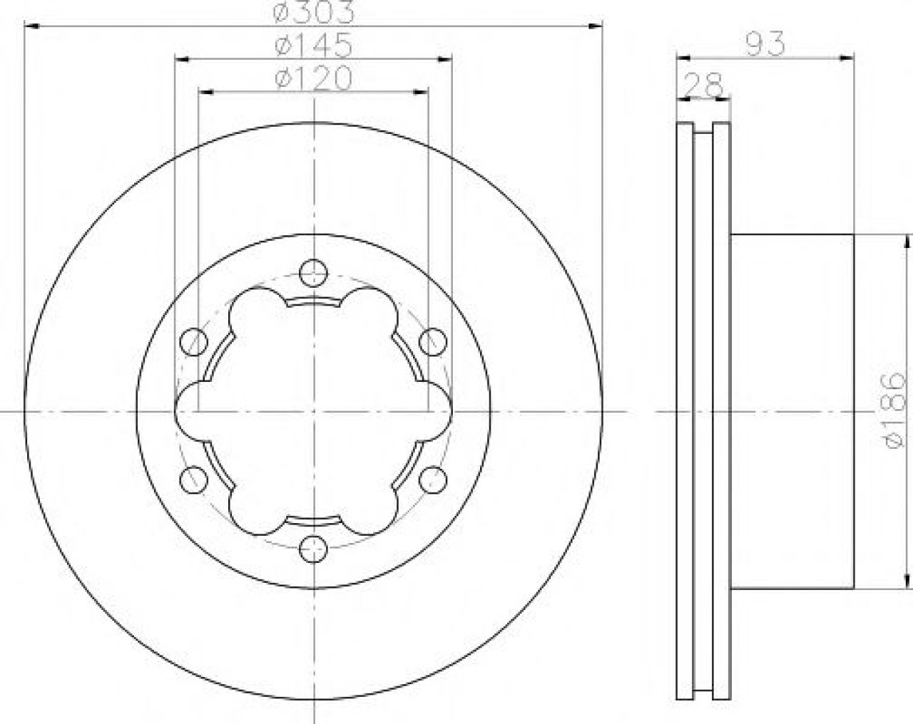 Disc frana MERCEDES SPRINTER 5-t caroserie (906) (2006 - 2016) TEXTAR 93143403 piesa NOUA