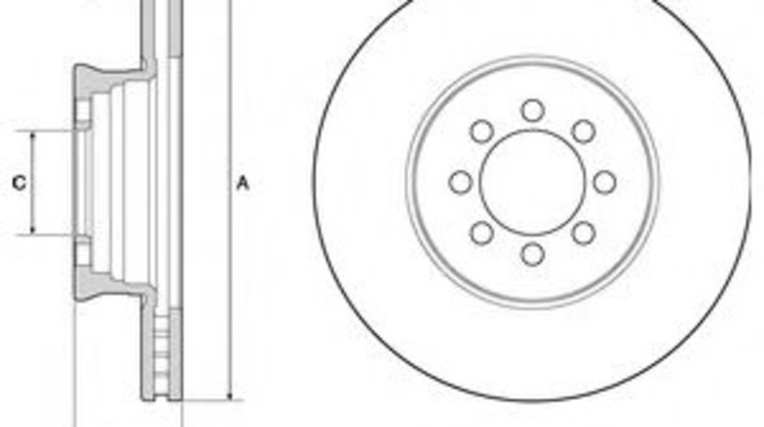 Disc frana MERCEDES SPRINTER 5-t platou / sasiu (905) (2001 - 2006) DELPHI BG4679C piesa NOUA