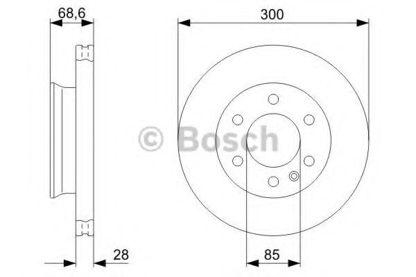 Disc frana MERCEDES SPRINTER 5-t platou / sasiu (906) (2006 - 2016) BOSCH 0 986 479 294 piesa NOUA