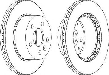 Disc frana MERCEDES V-CLASS (638/2) (1996 - 2003) FERODO DDF860 piesa NOUA