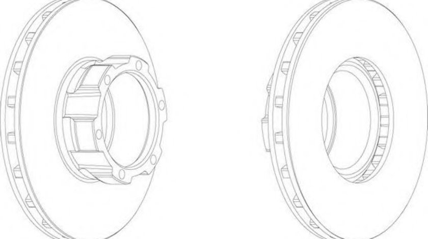 Disc frana MERCEDES VARIO cabina cu motor (1996 - 2016) FERODO FCR162A piesa NOUA