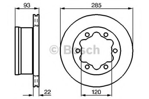 Disc frana MERCEDES VARIO combi (1996 - 2016) BOSCH 0 986 479 B38 piesa NOUA