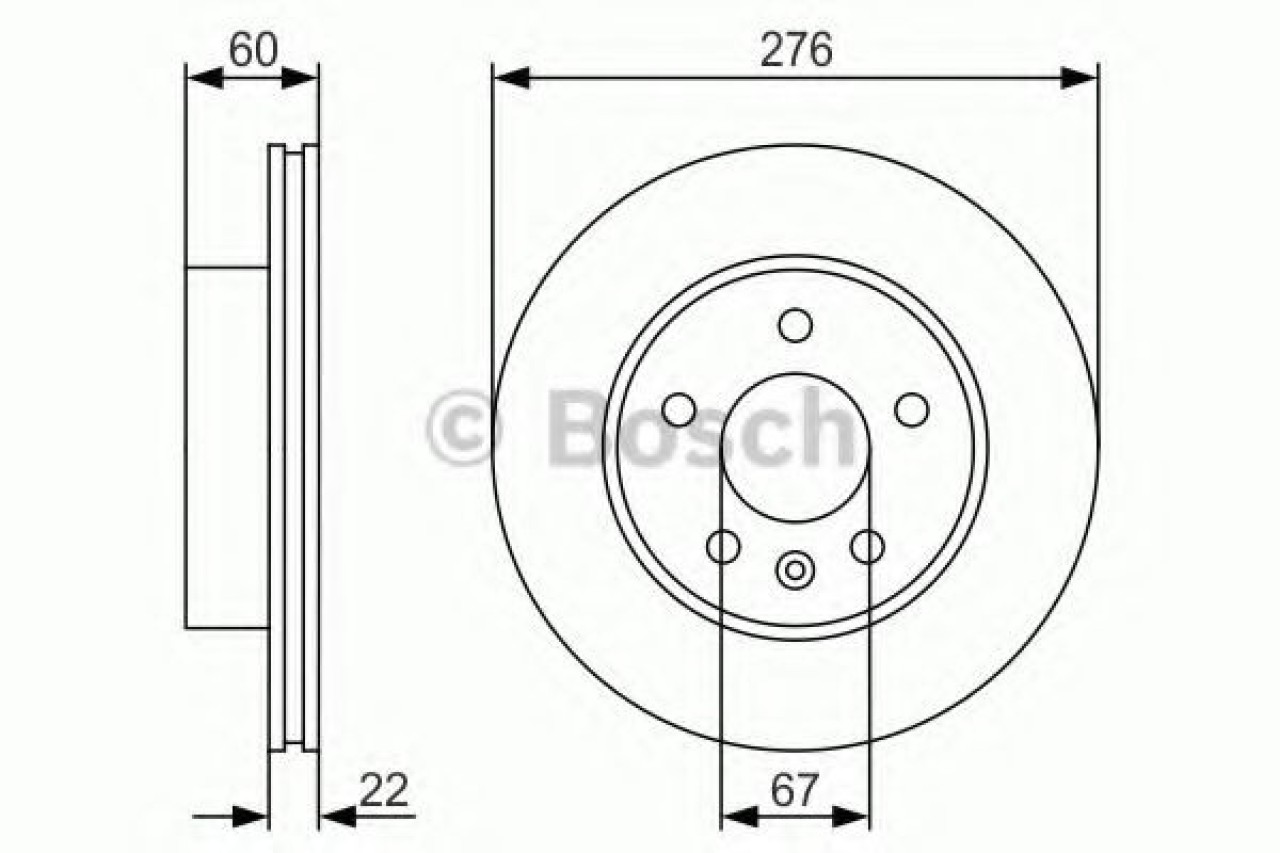 Disc frana MERCEDES VITO bus (638) (1996 - 2003) BOSCH 0 986 479 R95 piesa NOUA