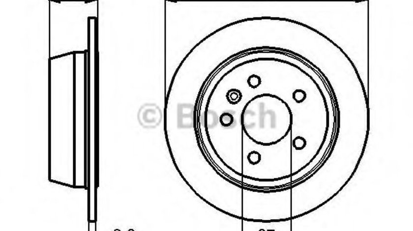 Disc frana MERCEDES VITO bus (638) (1996 - 2003) BOSCH 0 986 478 873 piesa NOUA