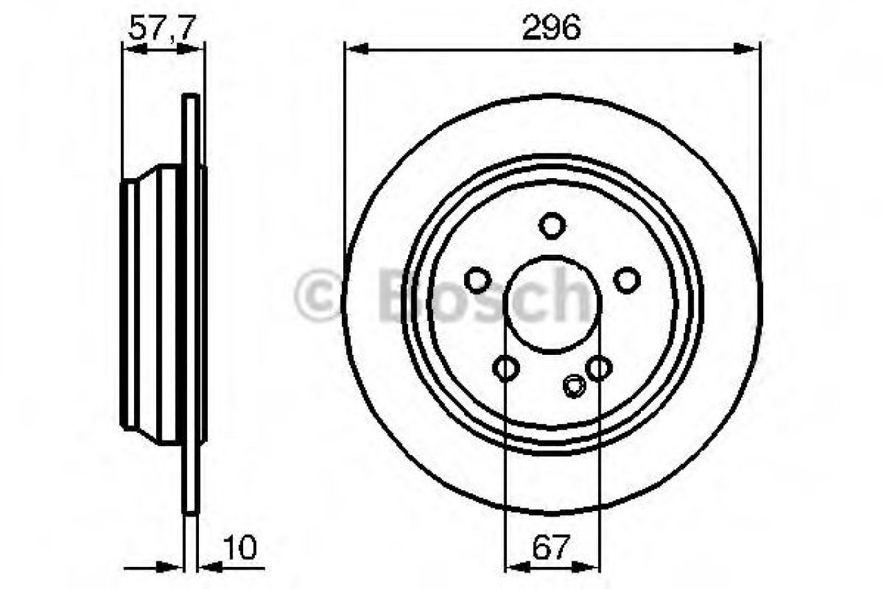 Disc frana MERCEDES VITO bus (W639) (2003 - 2016) BOSCH 0 986 479 138 piesa NOUA