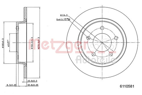 Disc Frana Metzger Csnbb Mazda 6110581