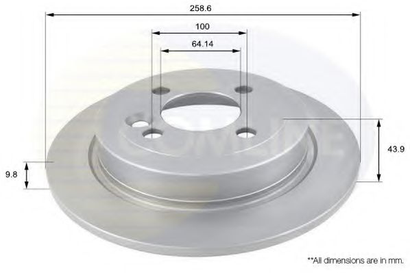 Disc frana MINI MINI Cabriolet (R52) (2004 - 2007) COMLINE ADC1714 piesa NOUA