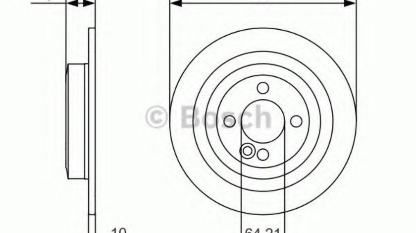 Disc frana MINI MINI Cabriolet (R57) (2007 - 2016) BOSCH 0 986 479 A08 piesa NOUA