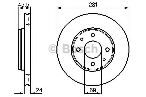 Disc frana MITSUBISHI CARISMA (DA) (1995 - 2006) BOSCH 0 986 479 B37 piesa NOUA