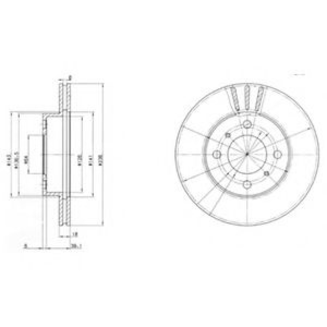 Disc frana MITSUBISHI CARISMA (DA) (1995 - 2006) DELPHI BG2810 piesa NOUA