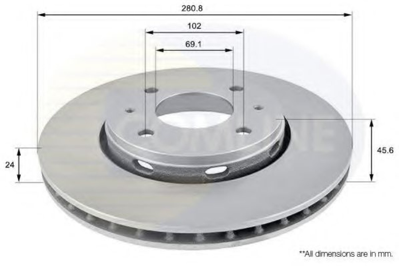 Disc frana MITSUBISHI CARISMA limuzina (DA) (1996 - 2006) COMLINE ADC0352V piesa NOUA