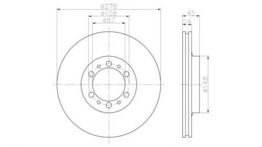 Disc frana Mitsubishi CHALLENGER (K90) 1996- #2 09807110