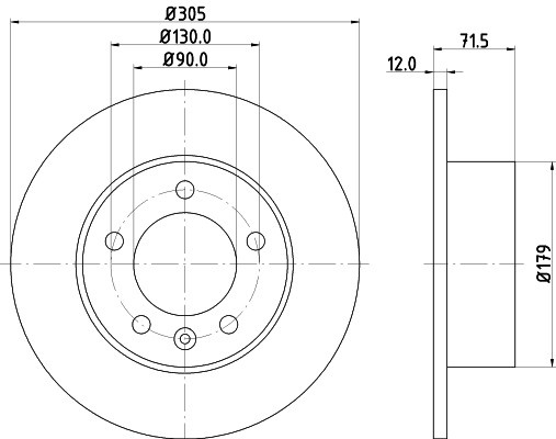 Disc frana MITSUBISHI COLT CZC Cabriolet (RG) (2006 - 2009) KRIEGER 0950004049 piesa NOUA