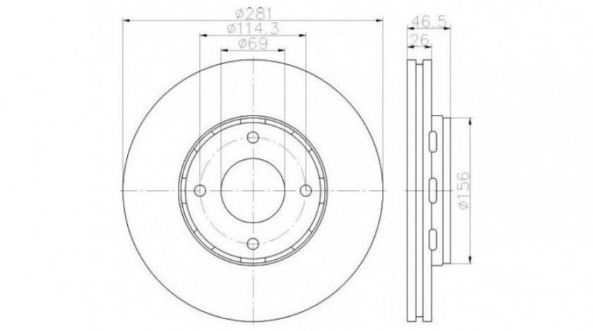 Disc frana Mitsubishi COLT VI (Z3_A, Z2_A) 2002-2012 #2 1421551