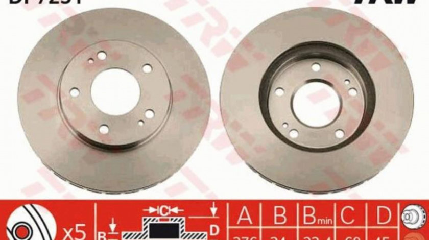 Disc frana Mitsubishi FTO cupe (DE_A) 1994-2001 #2 09793924