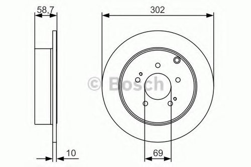 Disc frana MITSUBISHI GRANDIS (NA) (2003 - 2016) BOSCH 0 986 479 532 piesa NOUA