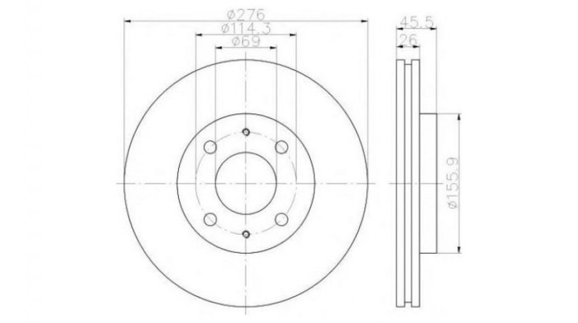 Disc frana Mitsubishi LANCER limuzina (CS_A, CT0) 2000-2016 #2 0986479471