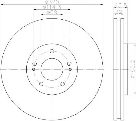 Disc frana MITSUBISHI LANCER Limuzina (CS, CT0) (2000 - 2016) TEXTAR 92169903 piesa NOUA