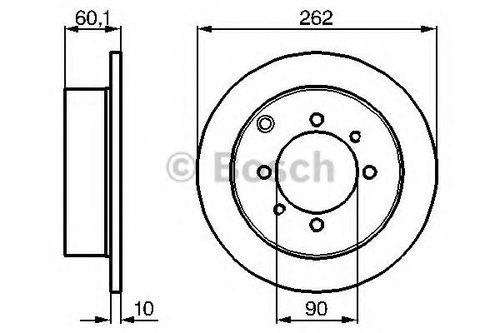 Disc frana MITSUBISHI LANCER Limuzina (CS, CT0) (2000 - 2016) BOSCH 0 986 478 655 piesa NOUA