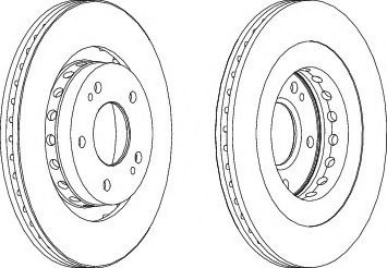 Disc frana MITSUBISHI LANCER Sportback (CX) (2007 - 2016) FERODO DDF1642 piesa NOUA