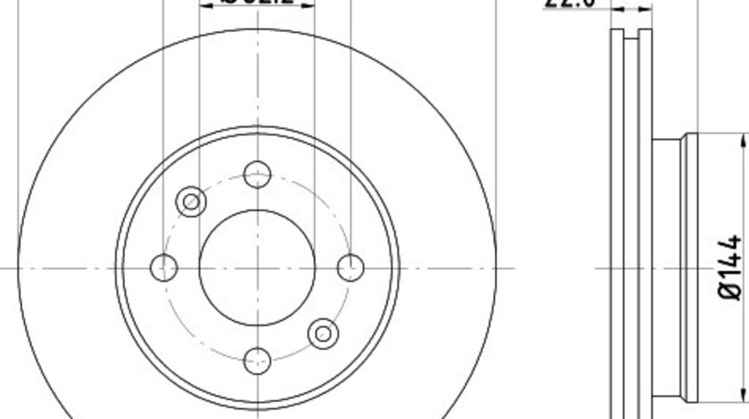 Disc frana MITSUBISHI LANCER Sportback (CX) (2007 - 2016) KRIEGER 0950004054 piesa NOUA