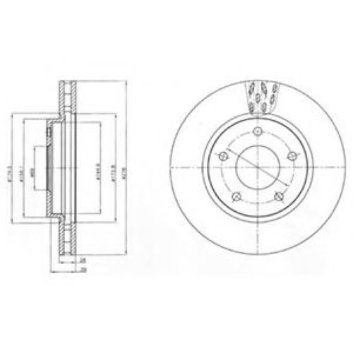 Disc frana MITSUBISHI LANCER Sportback (CX) (2007 - 2016) DELPHI BG4258 piesa NOUA