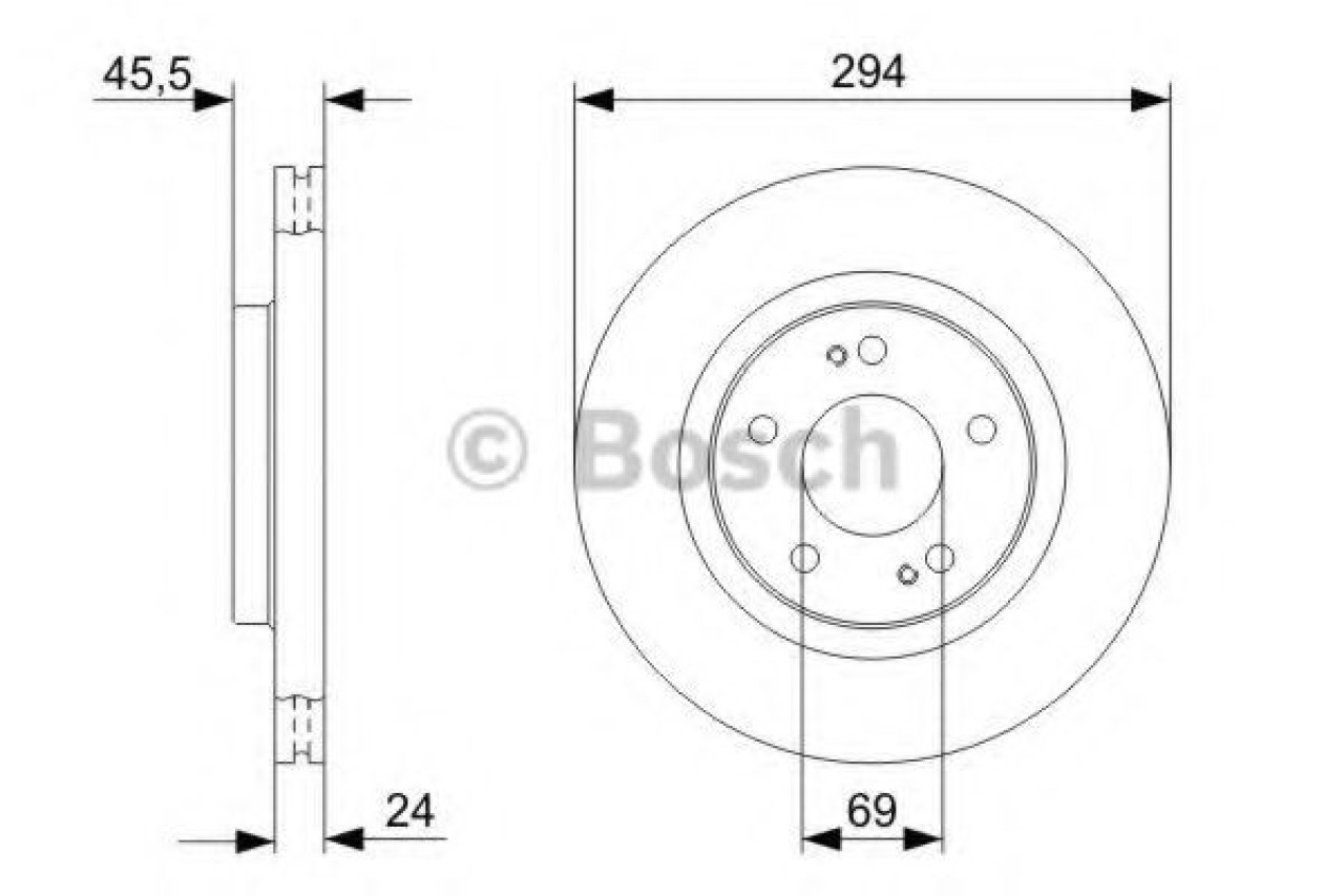 Disc frana MITSUBISHI OUTLANDER III (GF, GG, ZJ) (2012 - 2016) BOSCH 0 986 479 372 piesa NOUA