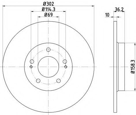 Disc frana MITSUBISHI OUTLANDER III (GF, GG, ZJ) (2012 - 2016) TEXTAR 92267403 piesa NOUA