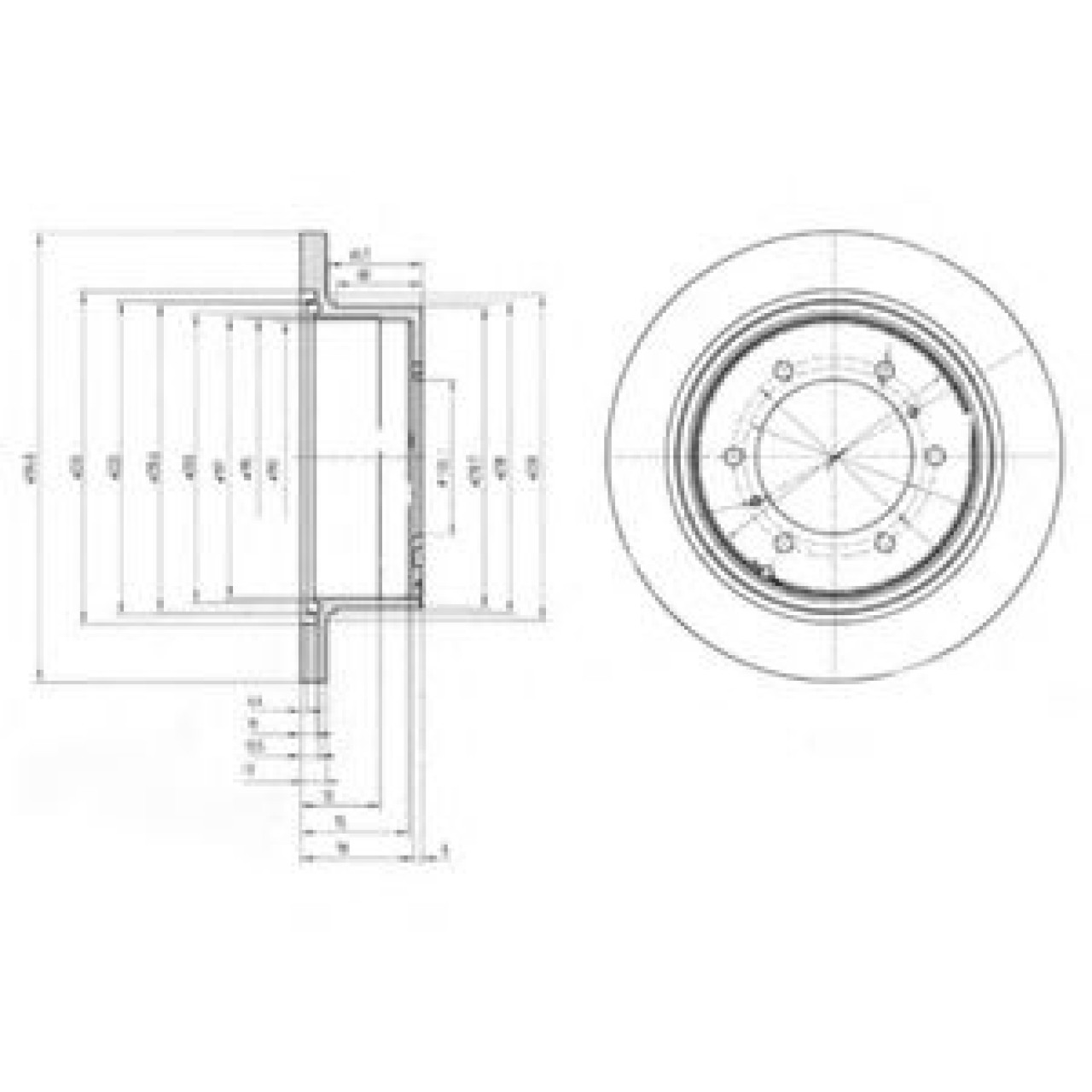 Disc frana MITSUBISHI PAJERO II Canvas Top (V2_W, V4_W) (1990 - 2000) DELPHI BG3105 piesa NOUA