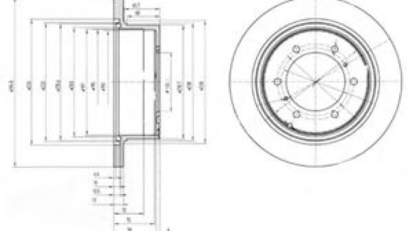 Disc frana MITSUBISHI PAJERO II Canvas Top (V2_W, V4_W) (1990 - 2000) DELPHI BG3105 piesa NOUA