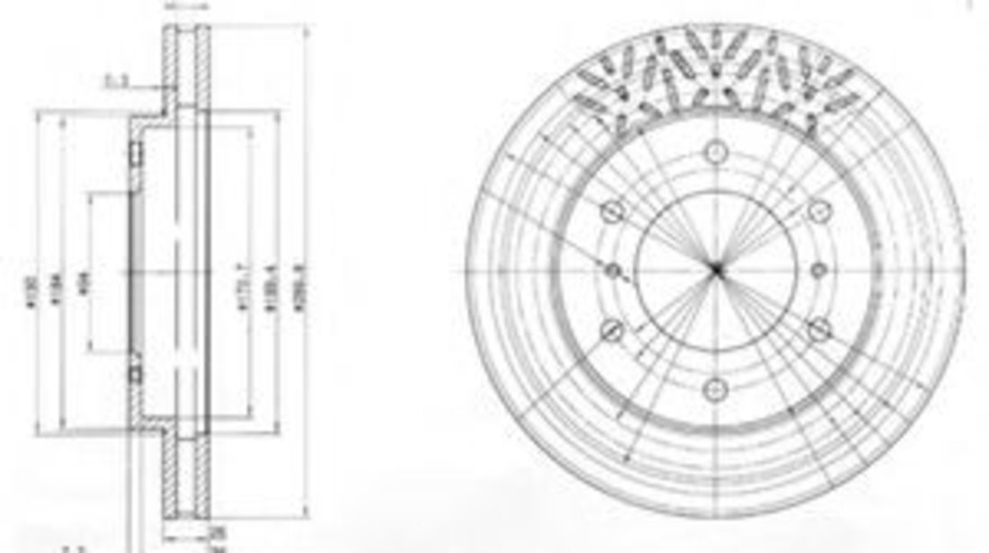 Disc frana MITSUBISHI PAJERO III Canvas Top (V6_W, V7_W) (2000 - 2006) DELPHI BG3812 piesa NOUA