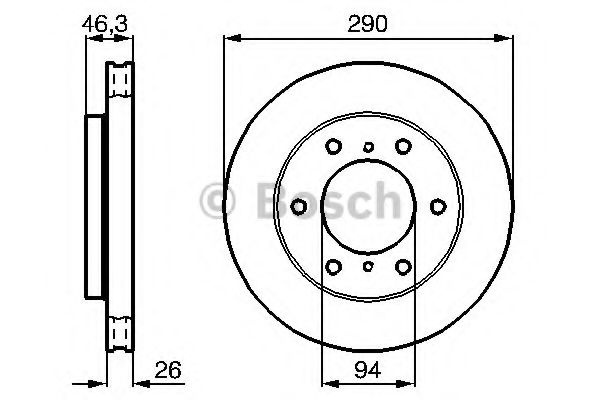 Disc frana MITSUBISHI PAJERO III (V7_W, V6_W) (1999 - 2007) BOSCH 0 986 478 990 piesa NOUA