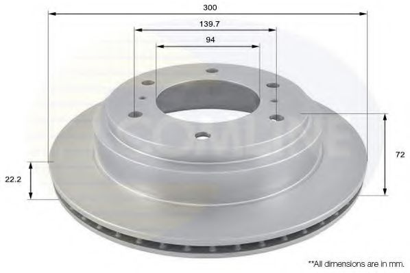 Disc frana MITSUBISHI PAJERO IV (V8_W, V9_W) (2006 - 2016) COMLINE ADC0360V piesa NOUA