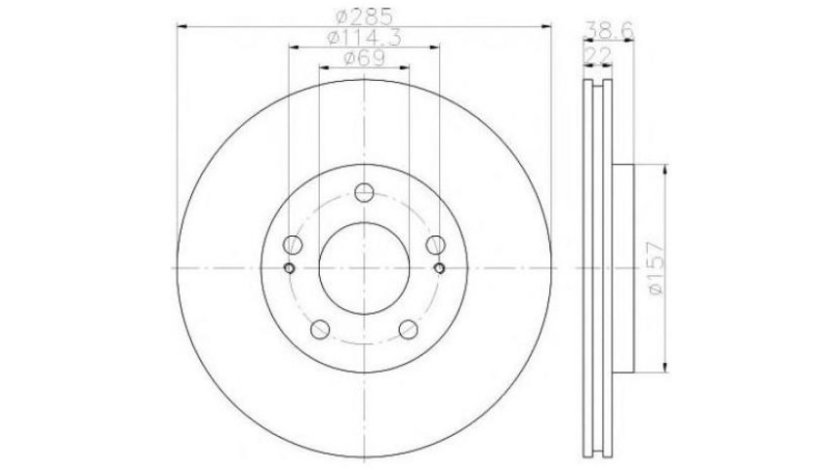 Disc frana Mitsubishi SHOGUN PININ (H6_W, H7_W) 1999-2007 #2 0986479470