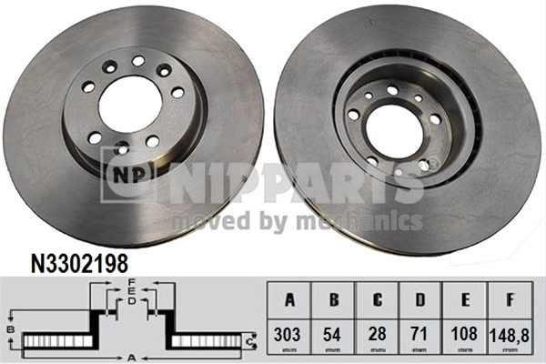 Disc Frana Nipparts Citroen/Peugeot N3302198