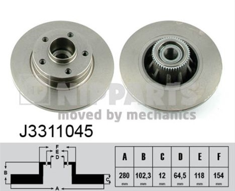 Disc Frana Nipparts Nissan J3311045