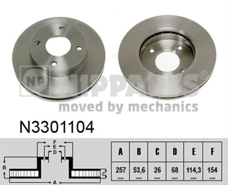 Disc Frana Nipparts Nissan N3301104