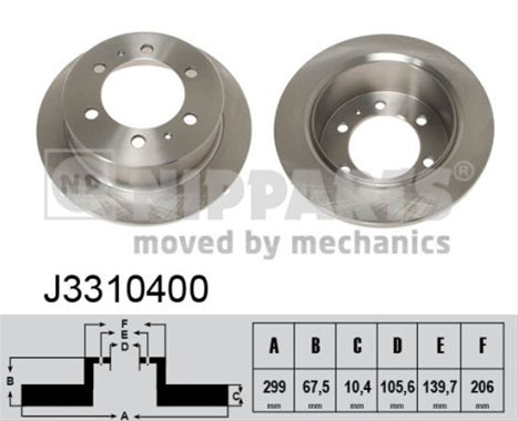 Disc Frana Nipparts Ssangyong J3310400