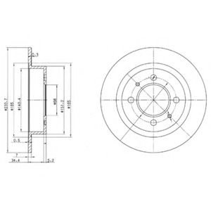 Disc frana NISSAN ALMERA I Hatchback (N15) (1995 - 2000) DELPHI BG3126 piesa NOUA