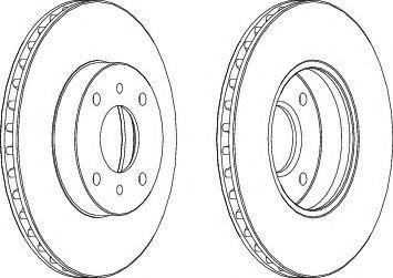 Disc frana NISSAN ALMERA II (N16) (2000 - 2016) FERODO DDF959 piesa NOUA