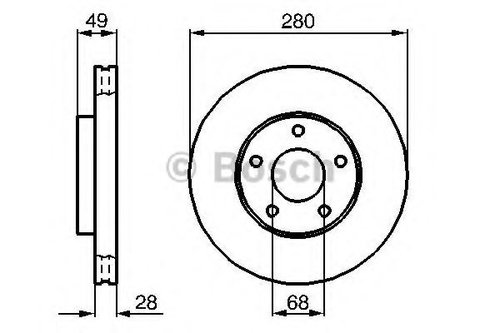 Disc frana NISSAN ALMERA TINO (V10) (1998 - 2006) BOSCH 0 986 479 B61 piesa NOUA