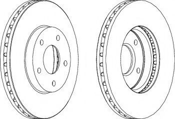 Disc frana NISSAN ALMERA TINO (V10) (1998 - 2006) FERODO DDF1249C piesa NOUA