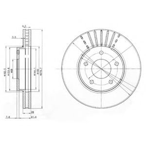 Disc frana NISSAN ALMERA TINO (V10) (1998 - 2006) DELPHI BG3816 piesa NOUA