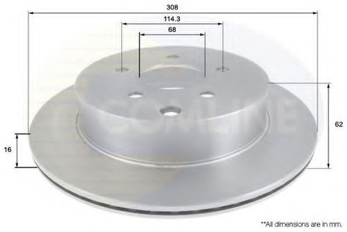 Disc frana NISSAN MURANO (Z50) (2003 - 2016) COMLINE ADC0271V piesa NOUA