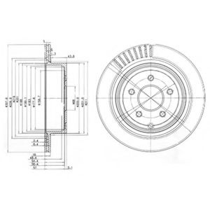 Disc frana NISSAN MURANO (Z50) (2003 - 2016) DELPHI BG4041 piesa NOUA