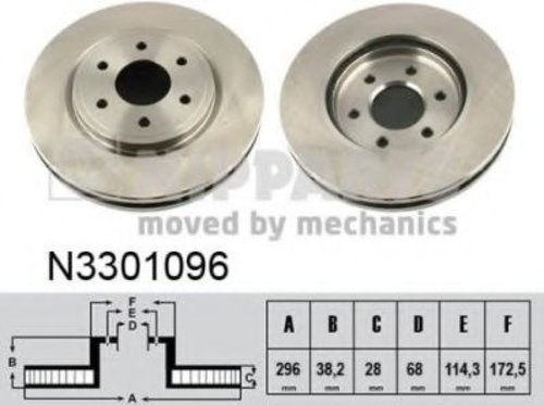 Disc frana NISSAN PATHFINDER III (R51) (2005 - 2012) NIPPARTS N3301096 piesa NOUA