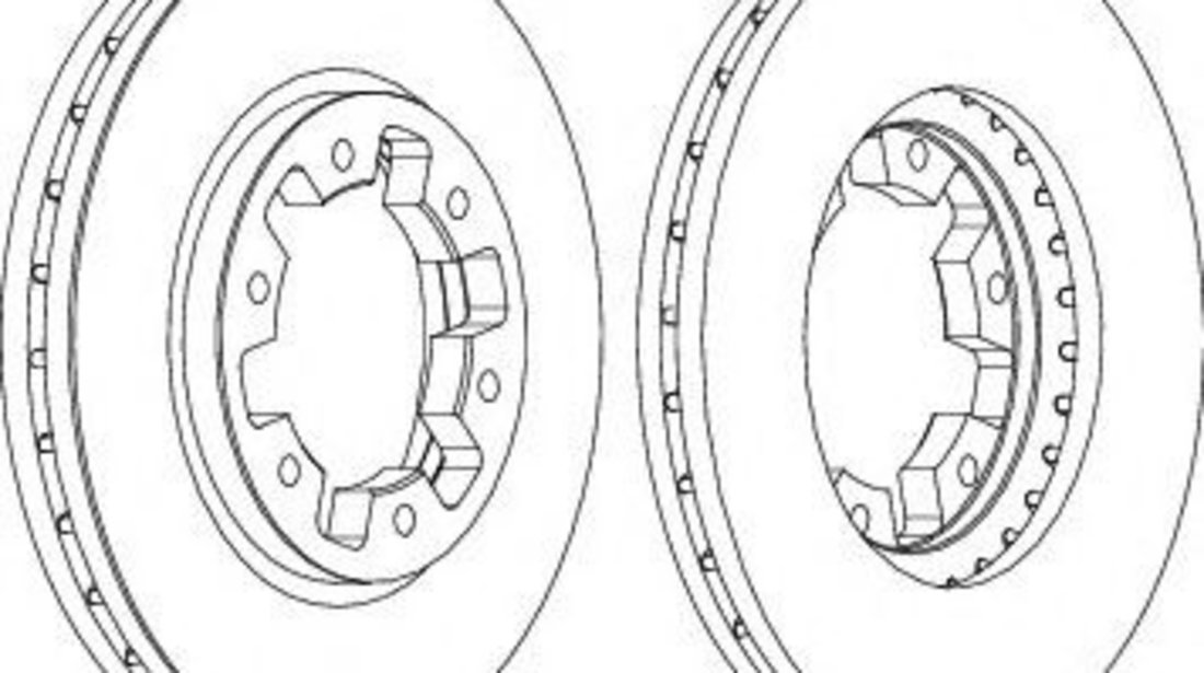 Disc frana NISSAN PICK UP III (D22) (1997 - 2016) FERODO DDF464 piesa NOUA