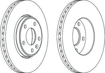 Disc frana NISSAN PRIMASTAR bus (X83) (2001 - 2016) FERODO DDF1204C-1 piesa NOUA