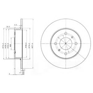 Disc frana NISSAN PRIMERA Break (WP11) (1996 - 2002) DELPHI BG3764 piesa NOUA